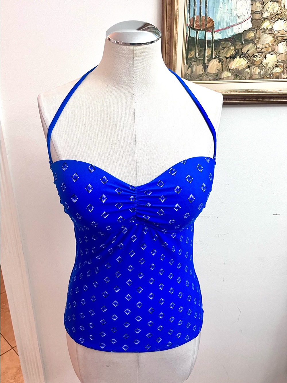 Old Navy Royal Blue Halter One-Piece Swim Top